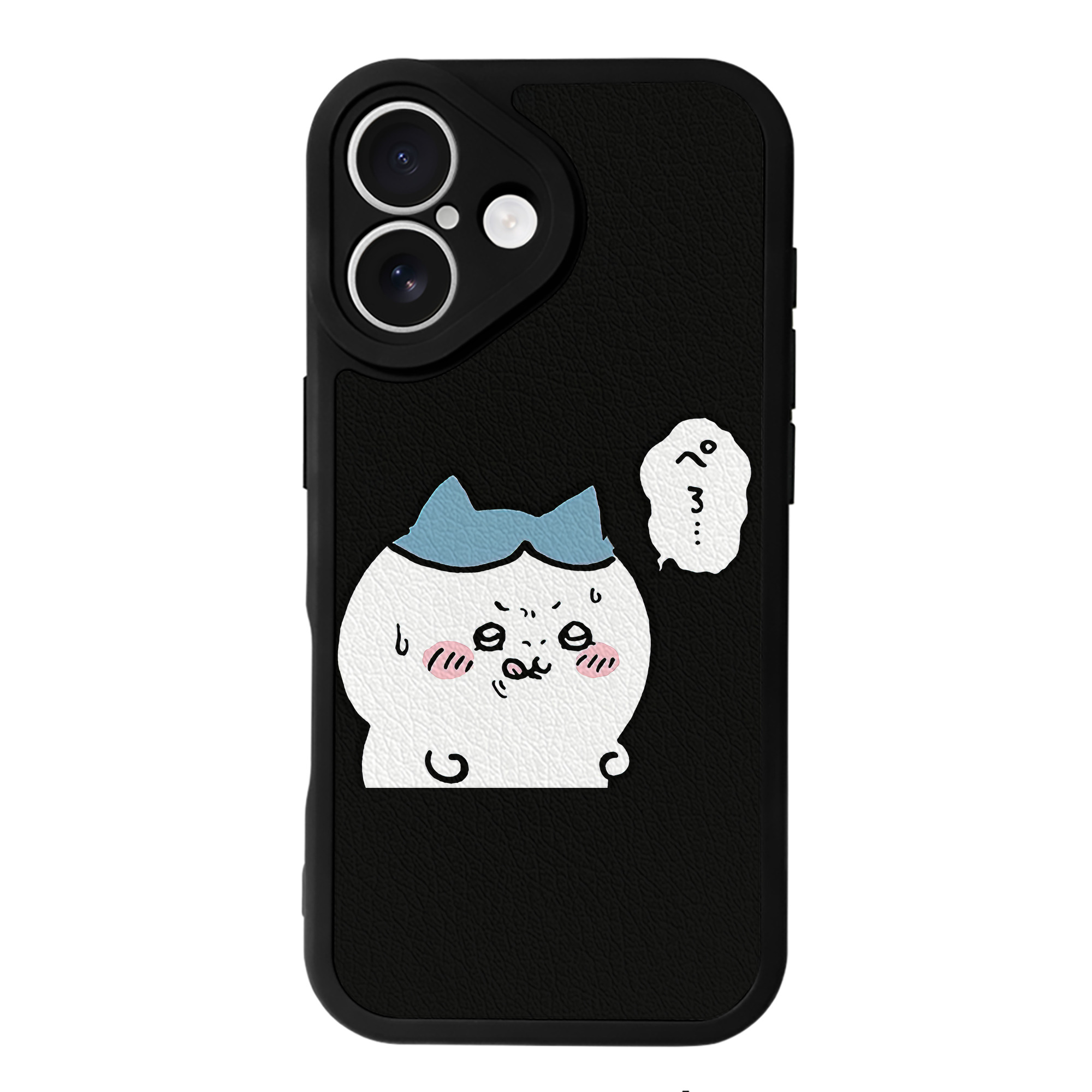 （画像用） ちいかわ ハチワレ Chii-kawa hachiware 【iPhone 16シリーズ対応】シリコンスマホケース（レザー調） 材質：シリコン